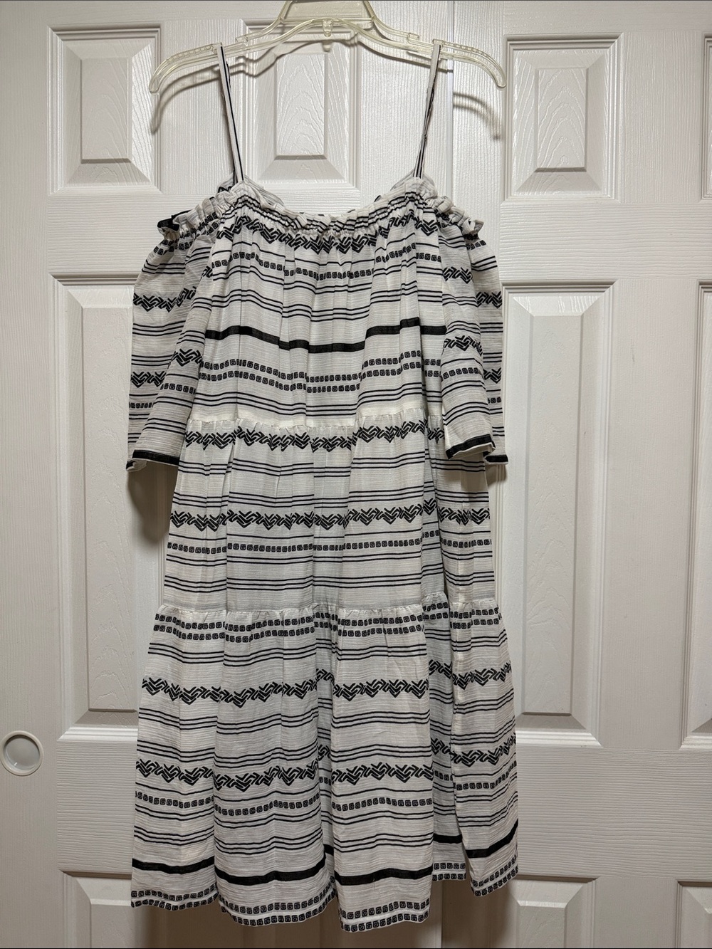 💗NWT Cost Plus World Market Bohemian Cold Shoulder Geometric Dress - Size L/XL